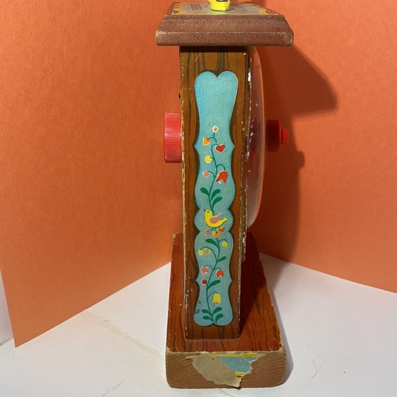 Vintage 1962 Fisher Price Tick Tock Teaching Clock! Tested And Working well! - Picture 12 of 14